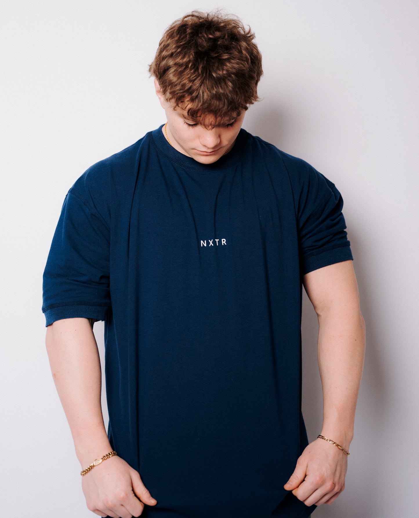 Blue tones, oversized comfort — NXTR edition.