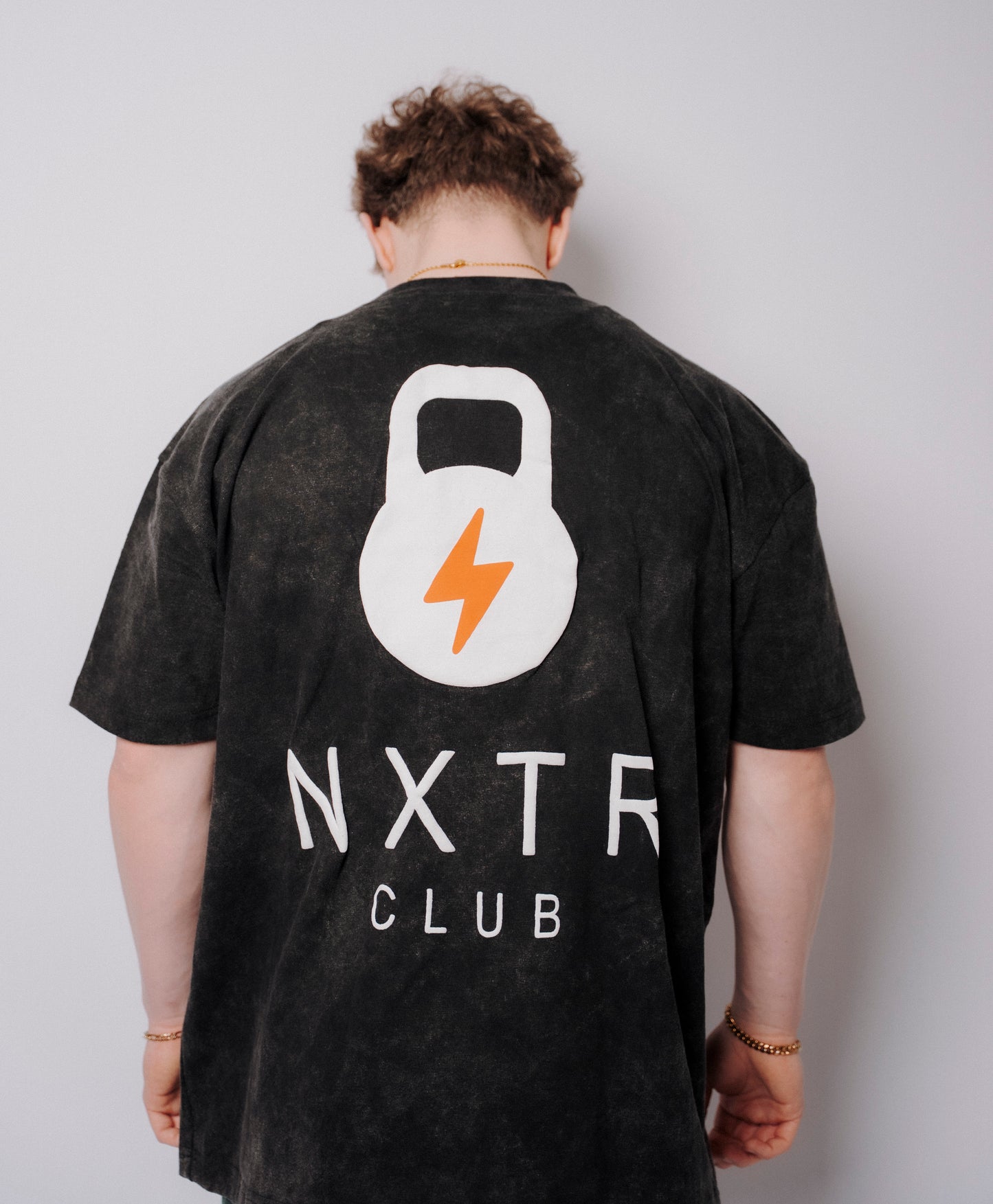 ASH BLACK ACID WASH WITH WHITE LOGO